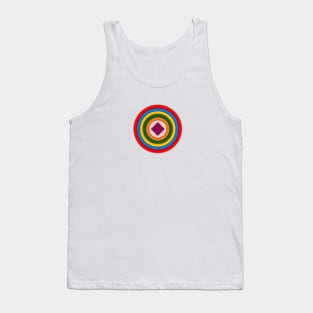 Circles in Circle 3d Rainbow Circle Art Design Tank Top